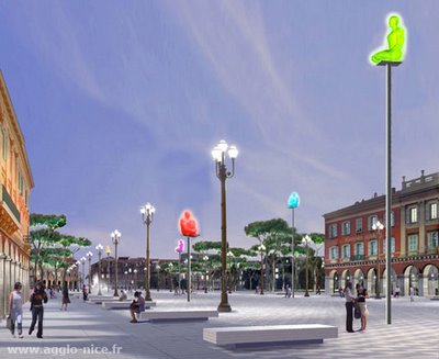 Plensa sculpture Place Massena