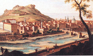 Painting of Old Nice by Cignarolli
