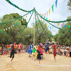 Maypole dancing